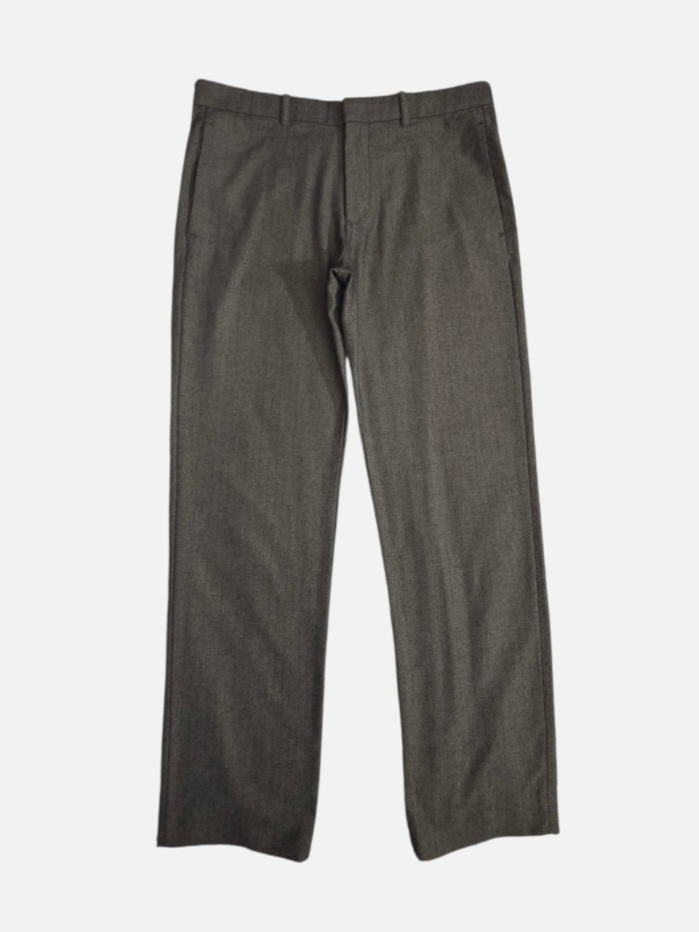 Theory Jimmy Women’s Gray Herringbone Wool Blend Trousers Pants Size 31